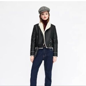 Zara Faux Leather Moto Jacket